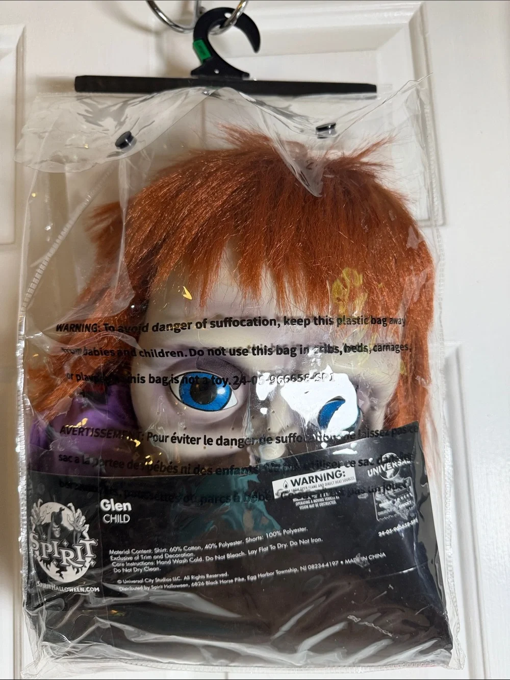 New Spirit Halloween Kids Chucky Glen Costume Size Large 12-14 - Picture 6 of 9
